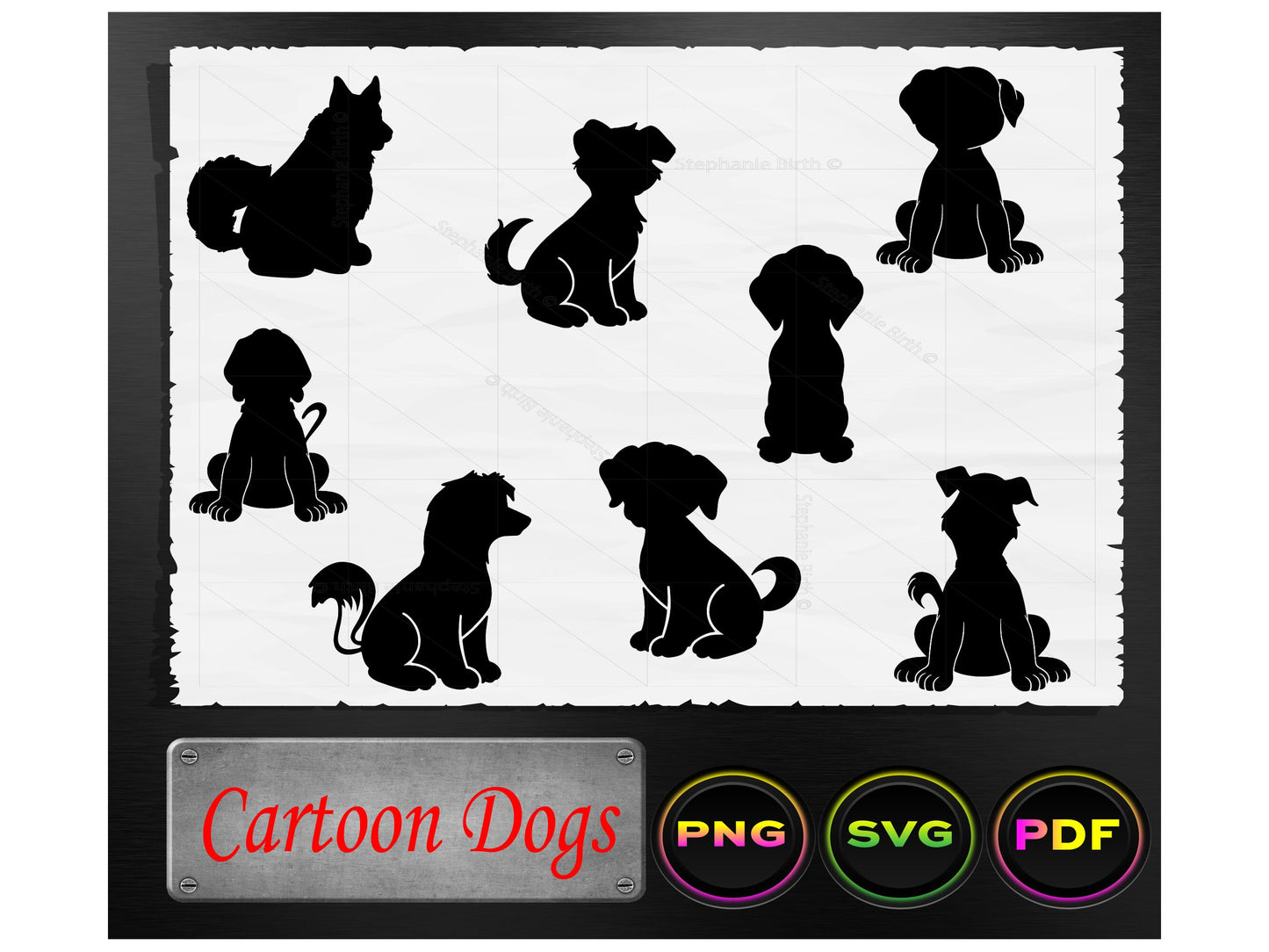 Cartoon Dogs - Digital Download